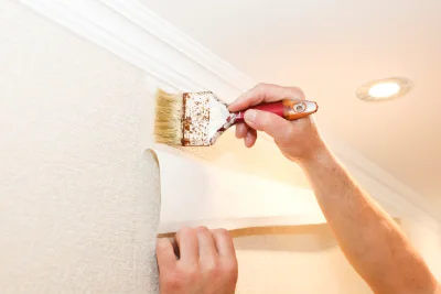 Pose de papier peint à la Villetelle — revêtements muraux et toiles de verre